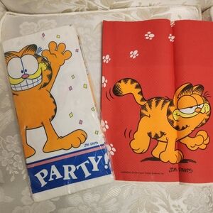 Vintage Garfield Table covers Set Of 2 Party! Gibson Greetings Jim Davis